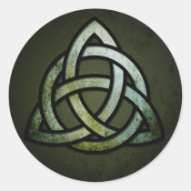 Triquet Celtic Knot (silver & black, grunge green)