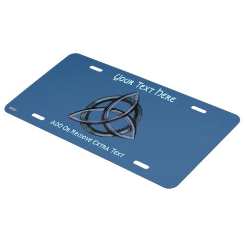 Triquetra Blue License Plate