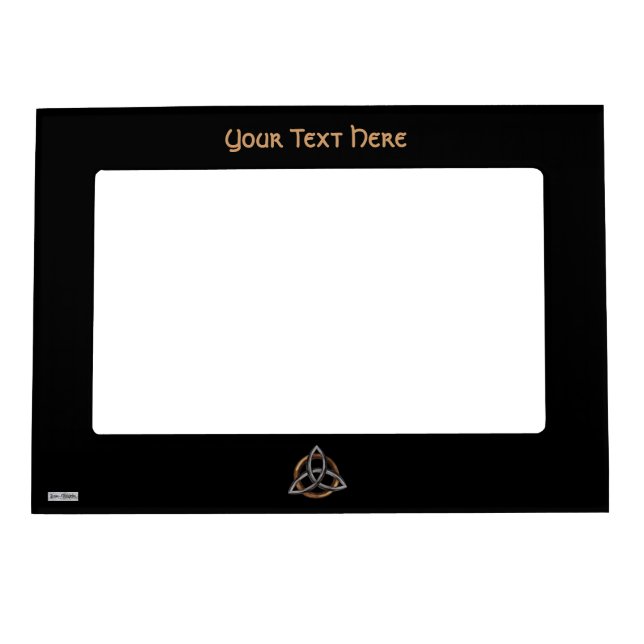 Triquetra (Brown/Silver) Magnetic Photo Frame (Front)