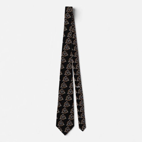 Triquetra BrownSilver Tie