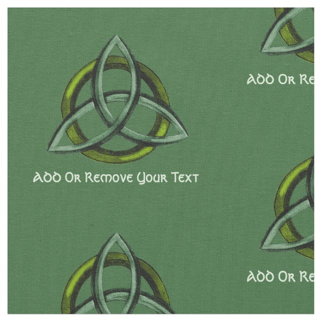 Triquetra (Green) Fabric (Close Up)