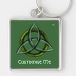Triquetra (green) Keychain at Zazzle