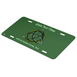 Triquetra (Green) License Plate