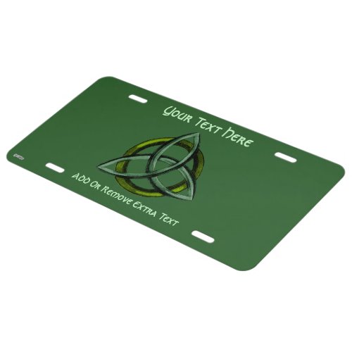 Triquetra Green License Plate