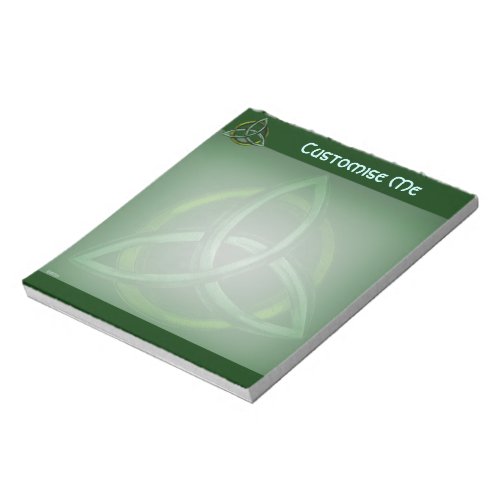 Triquetra Green Notepad