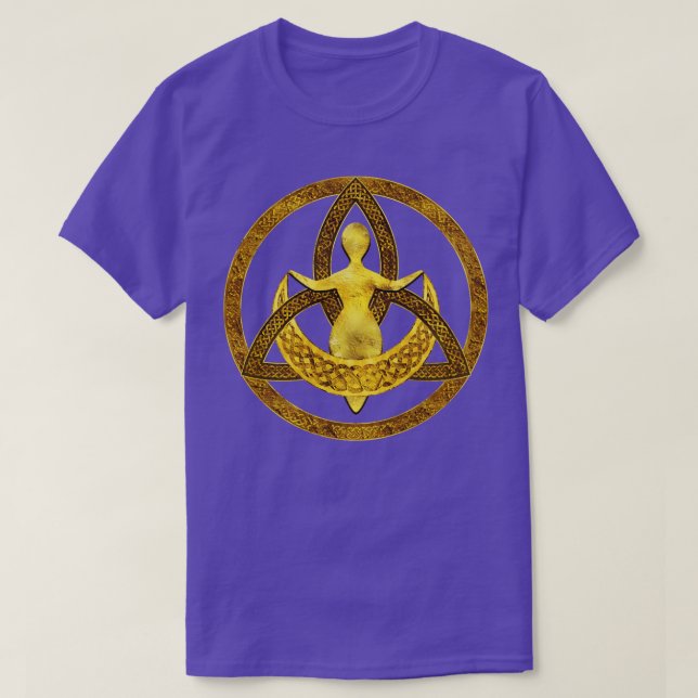 Triquetra Moon Goddess Ornament  T-Shirt (Design Front)