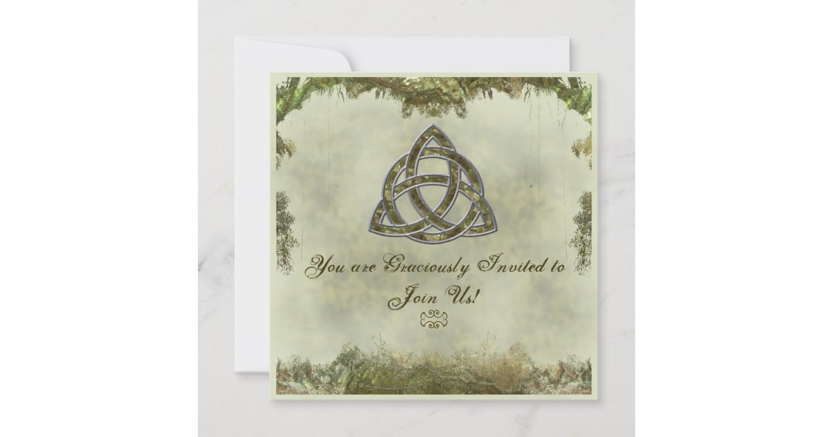 Triquetra Natural Invitation | Zazzle