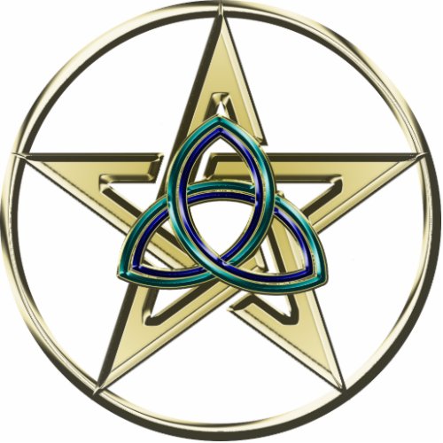 Triquetra Pentagram Keychain