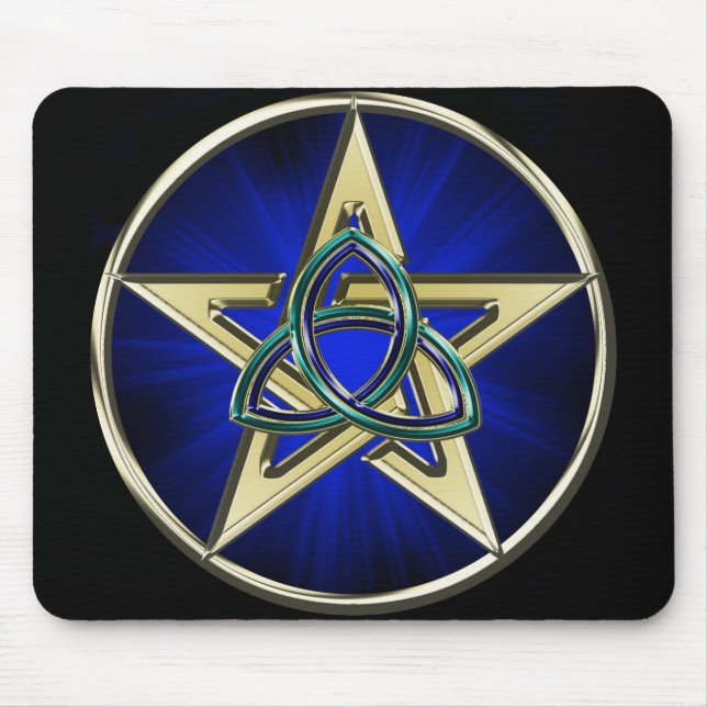 Triquetra Pentagram Mousepad (Front)