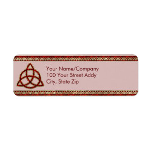 Triquetra Red Silk Label