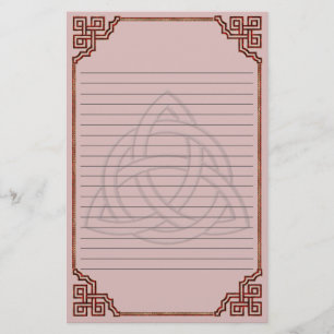 Triquetra Red Silk Lined Stationery