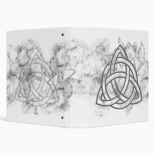Triquetra Silver Bevel 3 Ring Binder (Background)