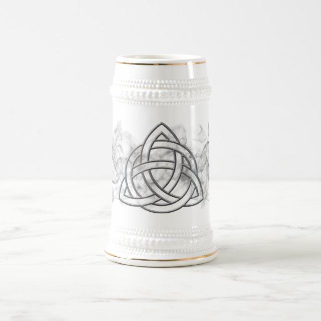 Triquetra Silver Bevel Beer Stein (Center)
