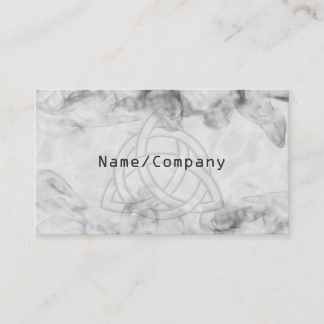 Triquetra Silver Bevel Business Card (Front)