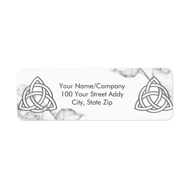 Triquetra Silver Bevel Label (Front)