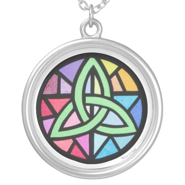 triquetra silver plated necklace (Front)