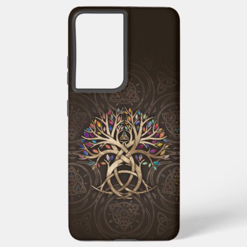 Triquetra Tree of life Colorful leaves Samsung Galaxy S21 Ultra Case