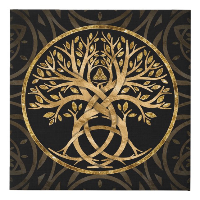 Triquetra Tree of life Faux Canvas Print (Front)