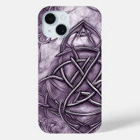 Triquetra Trinity Knot Lavender Purple Faux Metal