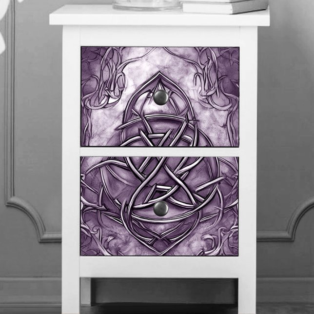 Triquetra Trinity Knot Lavender Purple Faux Metal Tissue Paper (Creator Uploaded)