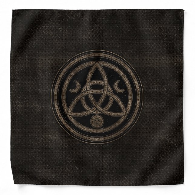 Triquetra Triple Moon Celtic Ornament Bandana (Front)