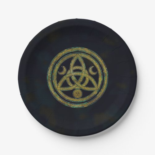 Triquetra Triple Moon Celtic Ornament Paper Plates