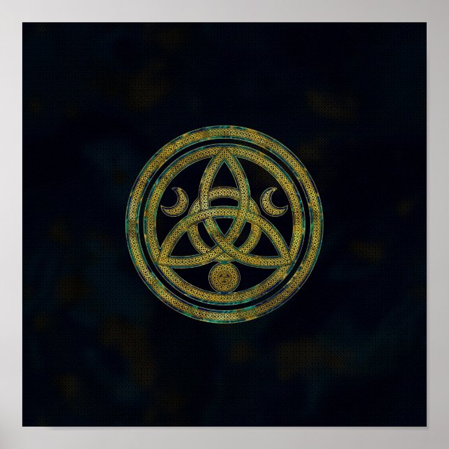Triquetra Triple Moon Celtic Ornament Poster (Front)