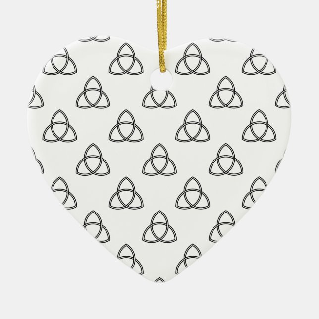 Triquetra Vesica Symbol Ceramic Ornament (Front)
