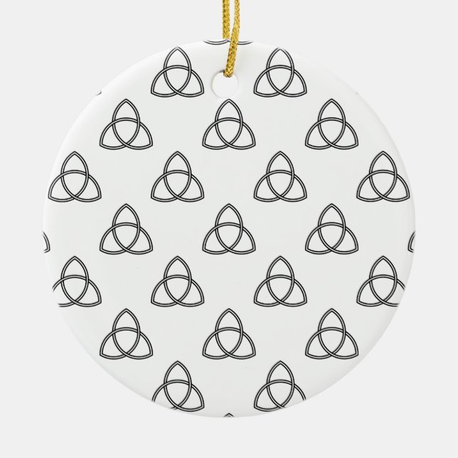 Triquetra Vesica Symbol Ceramic Ornament (Front)