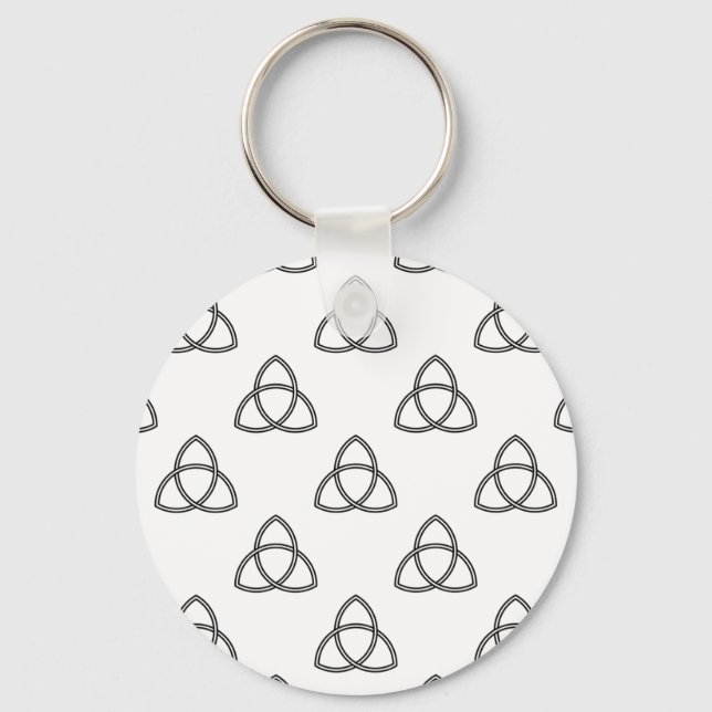 Triquetra Vesica Symbol Keychain (Front)