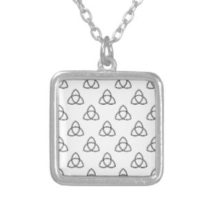 Triquetra Vesica Symbol Silver Plated Necklace