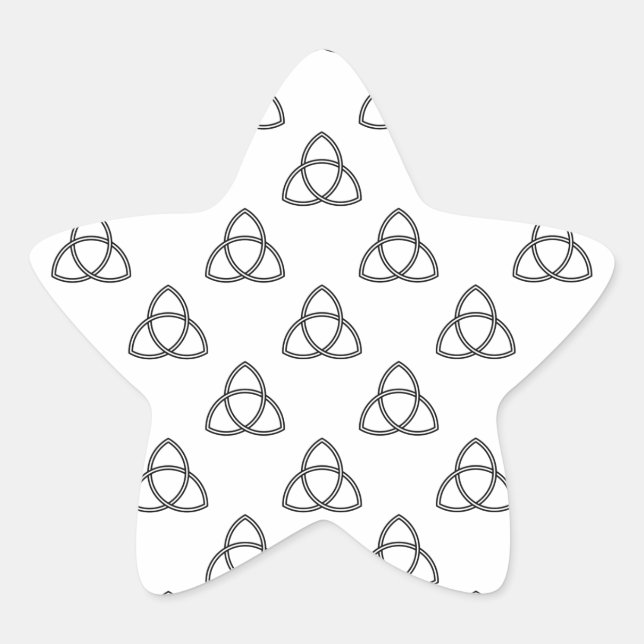 Triquetra Vesica Symbol Star Sticker (Front)