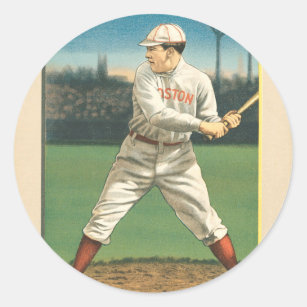 Tris Speaker Red Sox Great Baseball 1911 Classic Round Sticker