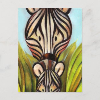 Trish Biddle Safari  Zebra Postcard by trishbiddle at Zazzle