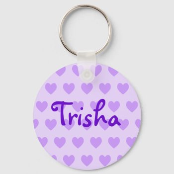 Trisha In Purple Keychain by purplestuff at Zazzle
