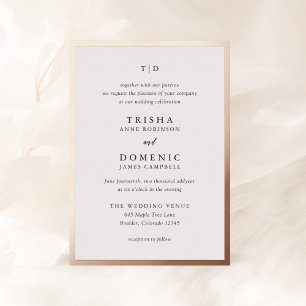 Trisha Modern Wedding Foil Invitation