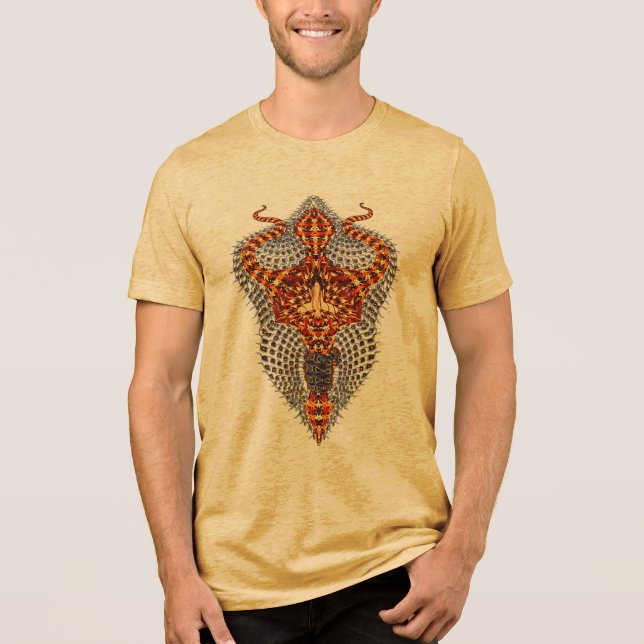 Trishul Burnout Tee – Fierce Spiritual Power (Front)