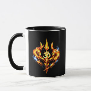Trishul Om Power Core Spiritual Symbol Mug
