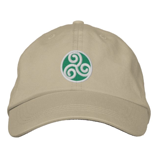 Triskele Celtic Spiral Embroidered Baseball Hat (Front)