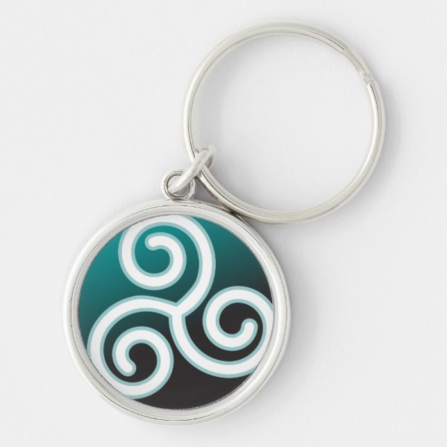 Triskele Celtic Spiral Keychain (Front)