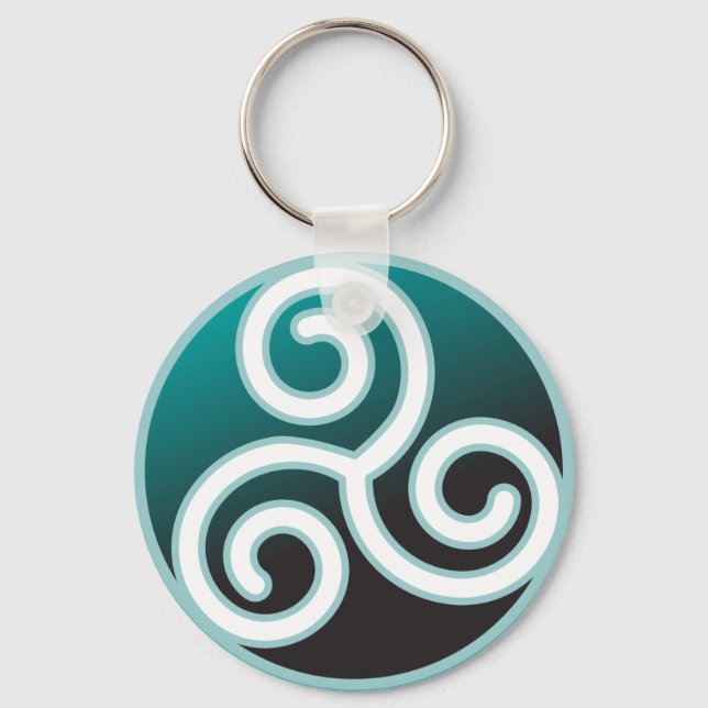 Triskele Celtic Spiral Keychain (Front)