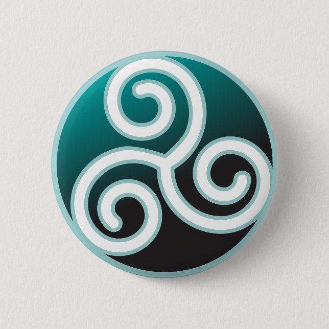 Triskele Celtic Spiral Pinback Button (Front)