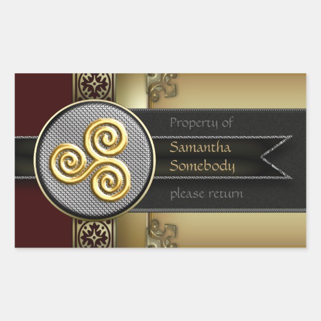 Triskele Decorative Bookplate (Front)