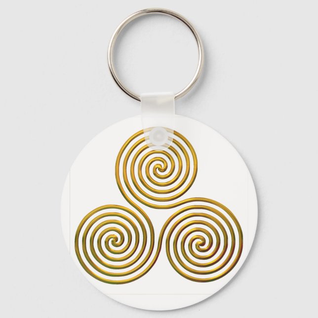 Triskele-gold Keychain (Front)