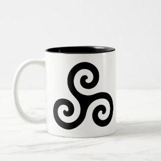 Triskele Symbol Two-Tone Coffee Mug