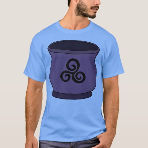 Triskele Triskelion Triple Spiral Cauldron T_Shirt