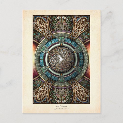 Triskelion Mandala Postcard