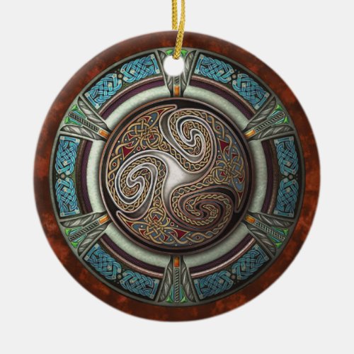 Triskelion  Pendant/Ornament Ceramic Ornament