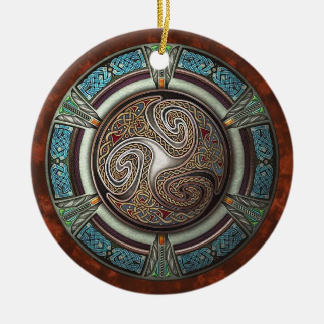 Triskelion  Pendant/Ornament Ceramic Ornament (Front)