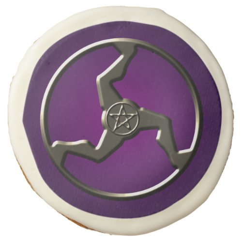 Triskelion Pentagram Ancient Symbols Purple Sugar Cookie
